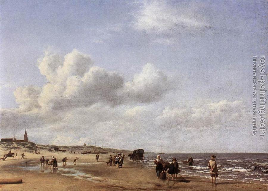 Adriaen Van De Velde : The Beach At Scheveningen